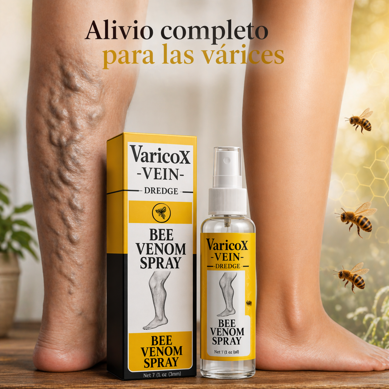 BEEVENOM 2X1 🐝 VARICOX VEINⓇ Veneno de abeja contra la VARICE + ULCERA + FLEBITIS