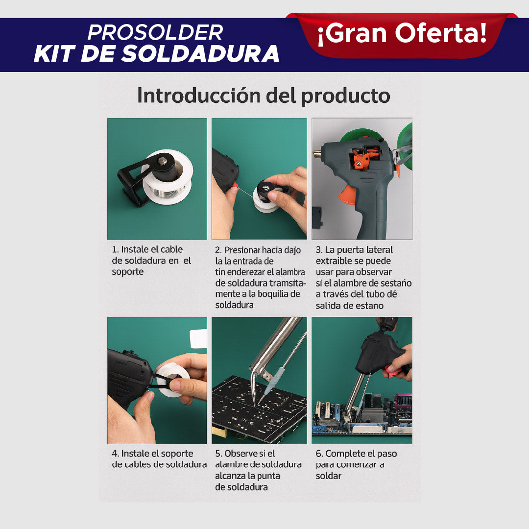 ⚙️ PROSOLDER🛠️ KIT COMPLETO DE SOLDADURA 🛠️