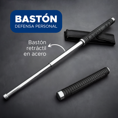 🚨 BASTÓN EN ACERO INOXIDABLE  – CUIDA DE TI EN TODO MOMENTO🛡️