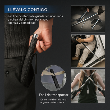 🚨 BASTÓN EN ACERO INOXIDABLE  – CUIDA DE TI EN TODO MOMENTO🛡️