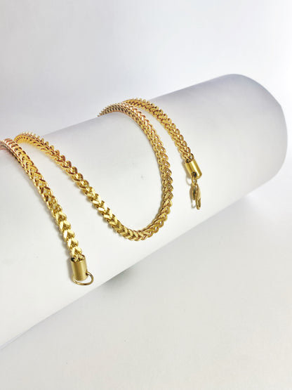 🏅CADENA FRANCO LUXE 18K™ ORO LAMINADO GARANTIZADO