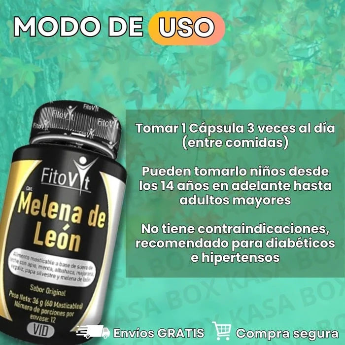 40% DE DCTO EN MELENA DE LEÓN✨El hongo milagroso para tu cerebro🧠 y salud / Frasco x 60 Cápsulas 360 mg