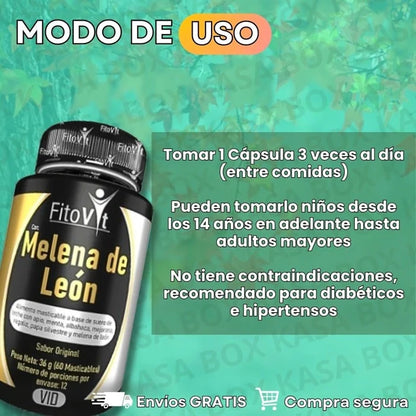 40% DE DCTO EN MELENA DE LEÓN✨El hongo milagroso para tu cerebro🧠 y salud / Frasco x 60 Cápsulas 360 mg
