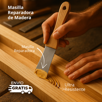 👷🏼‍♂️ MADECRIL MASILLA ULTRA RESISTENTE INMUNIZANTE PARA REPARACIÓN DE MADERA 🪑