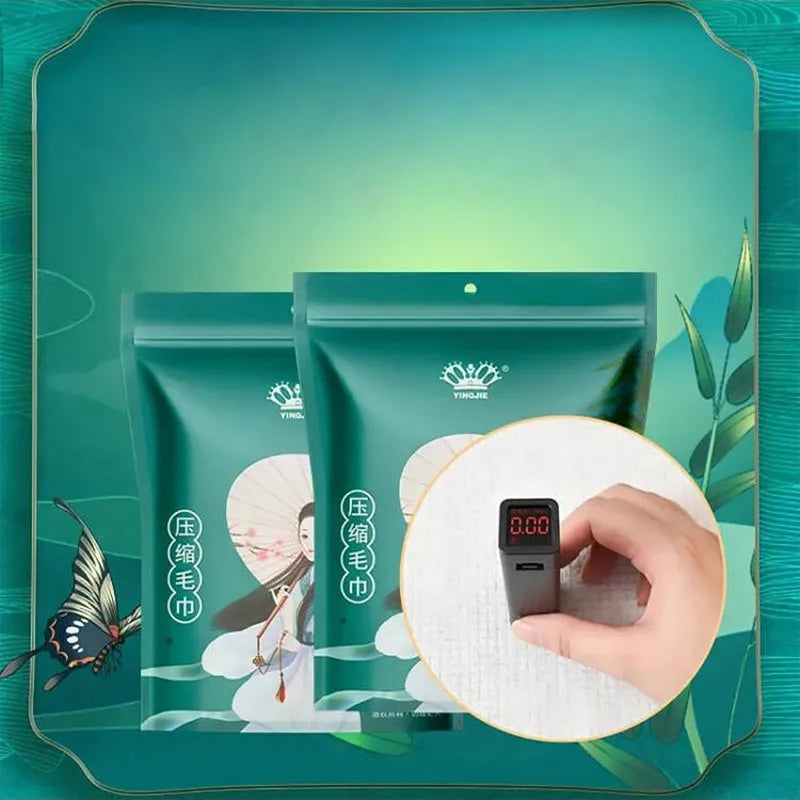 Set x 6 Toallas para manos comprimidas 100% Algodón