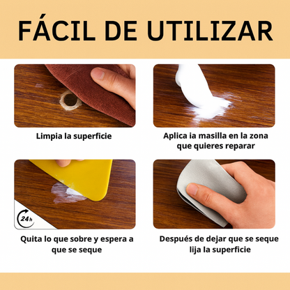 👷🏼‍♂️ MADECRIL MASILLA ULTRA RESISTENTE INMUNIZANTE PARA REPARACIÓN DE MADERA 🪑