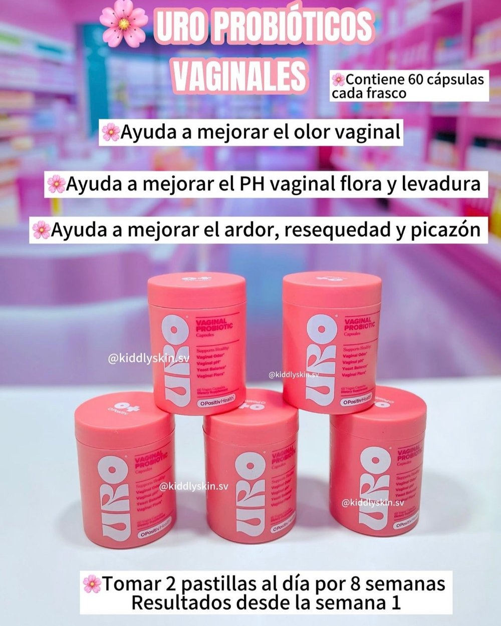 PAGA 1 Y LLEVA 2🌷URO - Probióticos para mujeres👩🏻, regula el PH, elimina olores,🍓balancea la flora vaginal