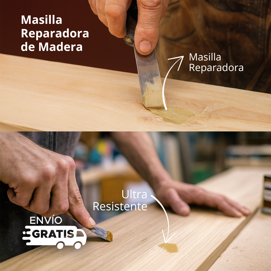 👷🏼‍♂️ MADECRIL MASILLA ULTRA RESISTENTE INMUNIZANTE PARA REPARACIÓN DE MADERA 🪑