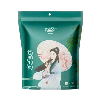 Set x 6 Toallas para manos comprimidas 100% Algodón