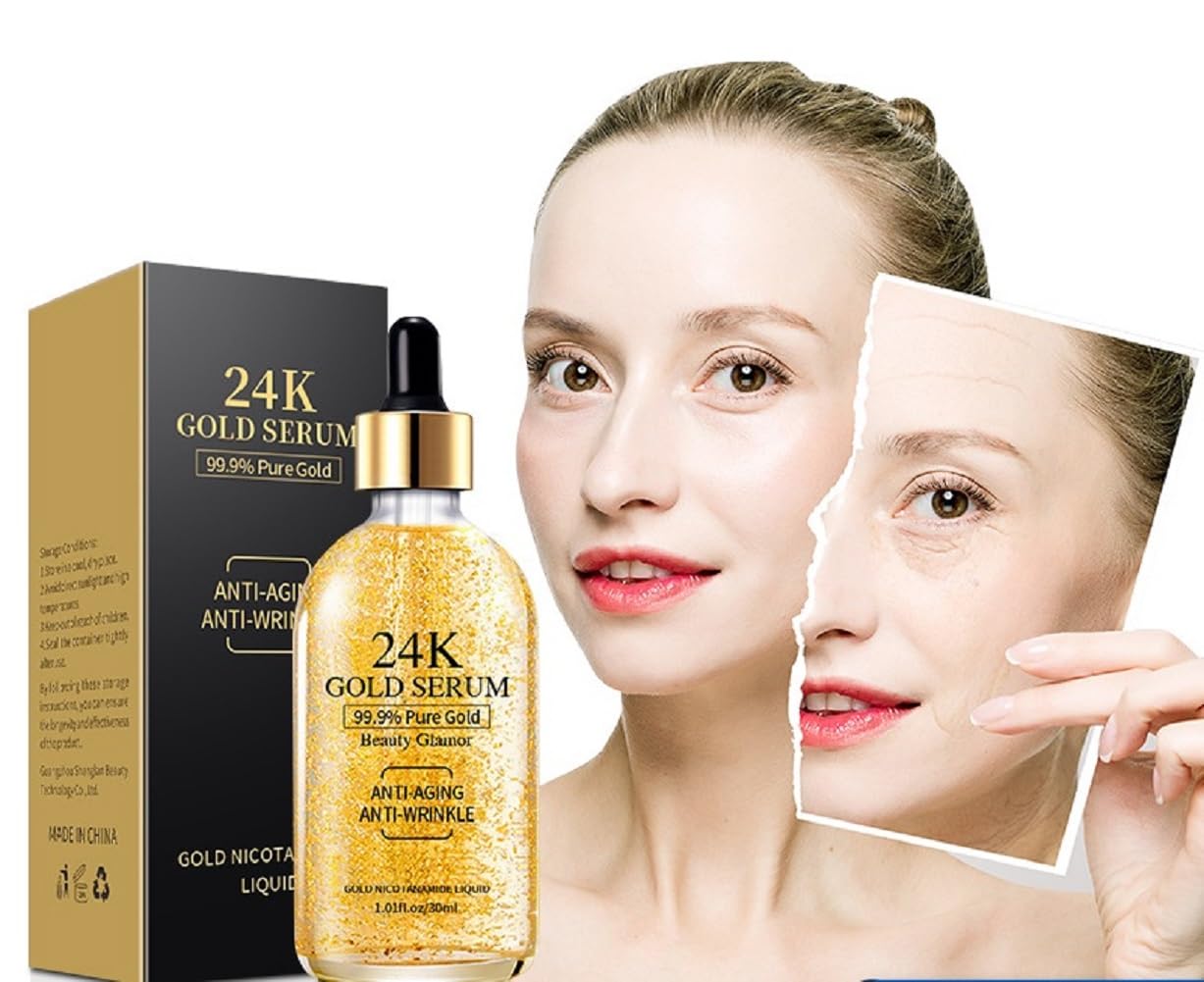 🚨OFERTA PAGA 1 Y LLEVA 2 SERUMS  REAFIRMANTES GOLD 24K CON ÁCIDO HIALURÓNICO Y PÉPTIDOS ANTIEDAD 🌸REJUVENECE EN TIEMPO RECORD