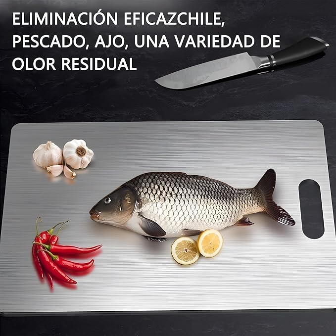 🔥STEELCHOP® TABLA EN ACERO ANTIBACTERIAL CON ALTA DURABILIDAD🔪