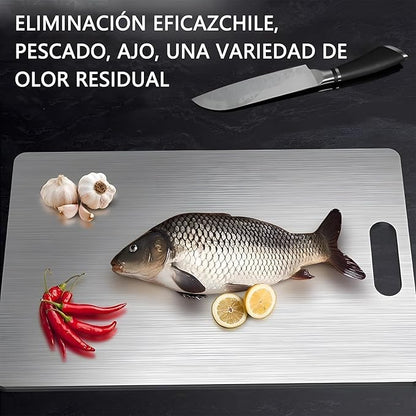 🔥STEELCHOP® TABLA EN ACERO ANTIBACTERIAL CON ALTA DURABILIDAD🔪