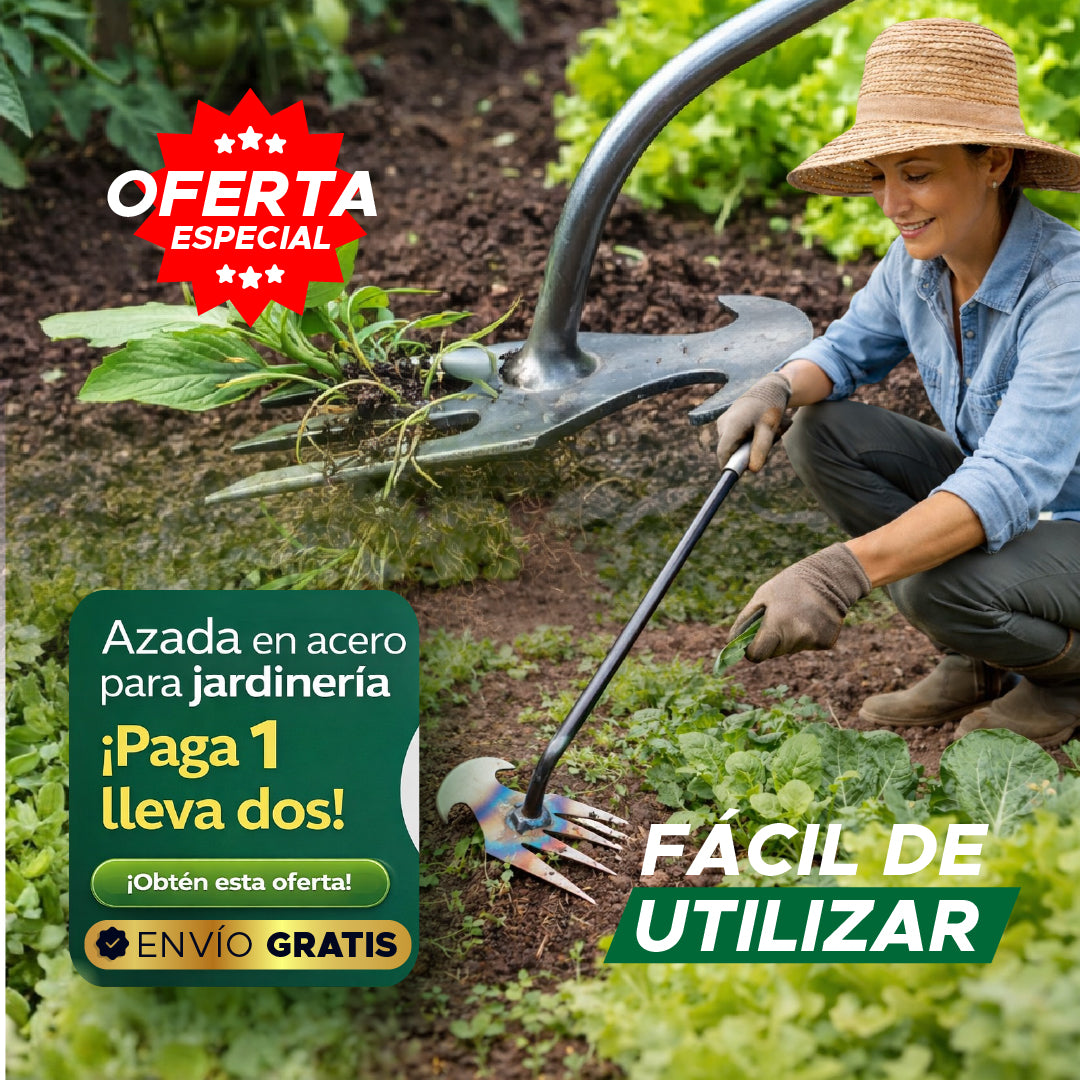 🛠️PAGA 1 Y LLEVA 2 AZADAS DE ACERO PARA JARDINERÍA🌿 DESHIERBE FÁCIL🔥💪