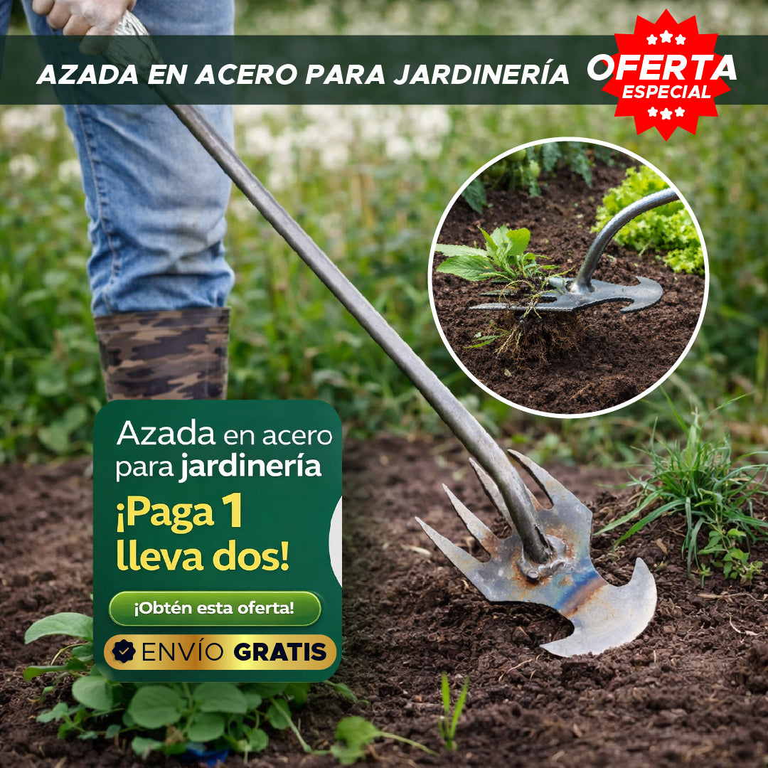 🛠️PAGA 1 Y LLEVA 2 AZADAS DE ACERO PARA JARDINERÍA🌿 DESHIERBE FÁCIL🔥💪