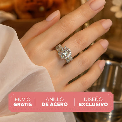 💍✨ ANILLO DE ACERO BRILLO ETERNO™ Ajustable con diamante de cristal  ✨💍