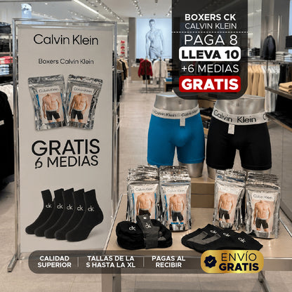 🩲🔥Mega Pack PAGA 8 Y LLEVA 10 Boxers + 6 Medias 🚀 🛒