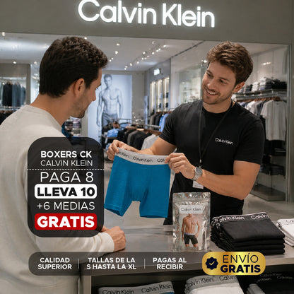 🩲🔥Mega Pack PAGA 8 Y LLEVA 10 Boxers + 6 Medias 🚀 🛒
