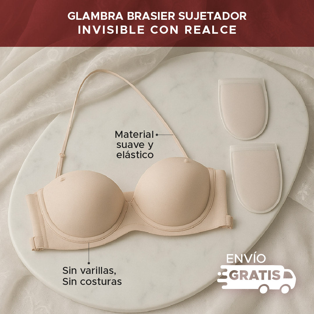 👙 GLAMBRA™ BRASIER SUJETADOR INVISIBLE CON REALCE 3 EN 1✨