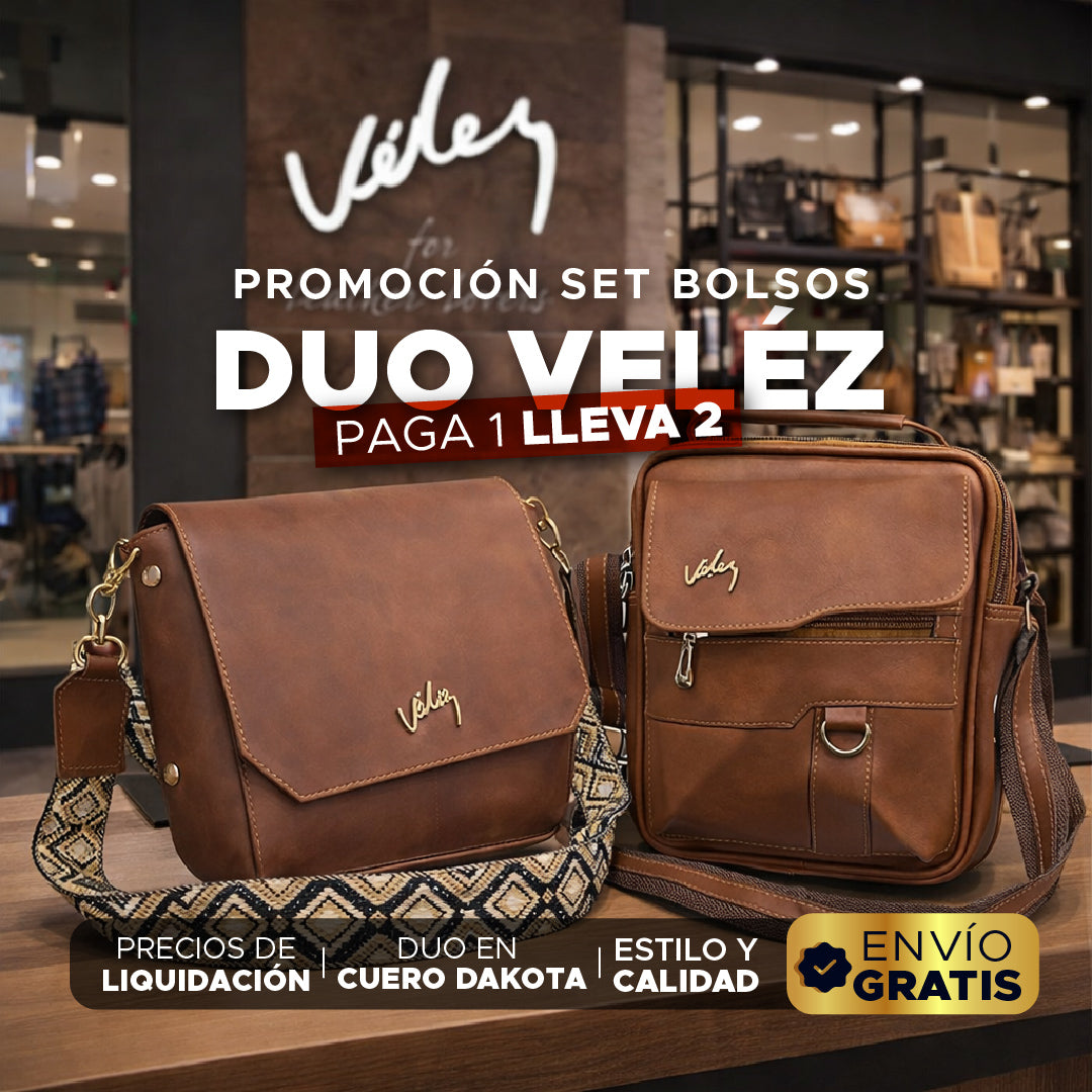 👜🔥✨ SET BOLSO VÉLEZ DUO DAKOTA ✨🔥PARA EL Y ELLA