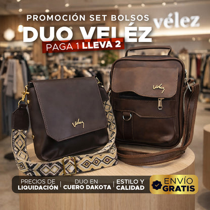 👜🔥✨ SET BOLSO VÉLEZ DUO DAKOTA ✨🔥PARA EL Y ELLA