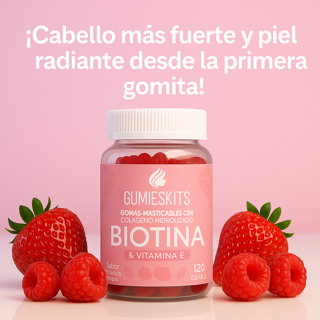 🌸 GUMIESKITS™ PAGA 1 Y LLEVA 2 Frascos de Gomas de Biotina + Colágeno y Vitamina E