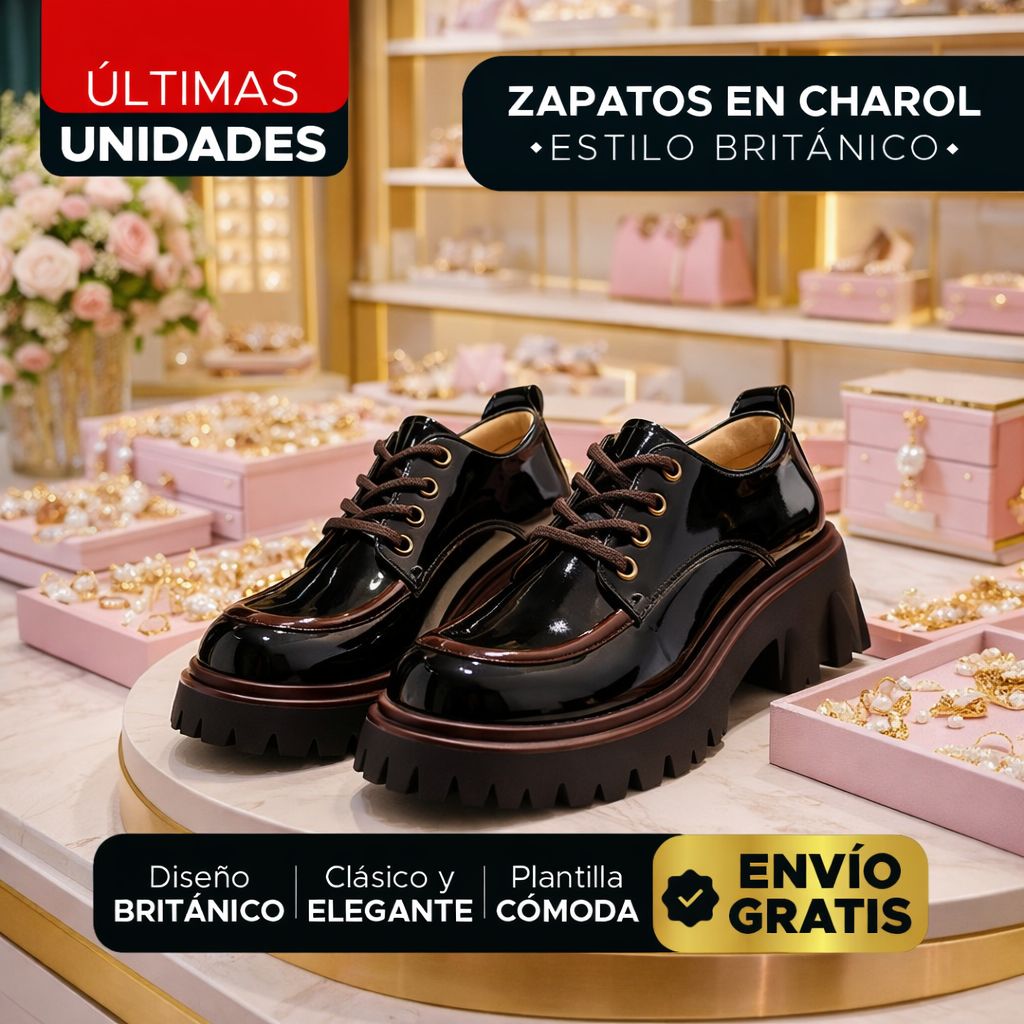 👑 Oxford Royale™ – Zapatos de Charol Estilo Británico para Mujer 💎👞