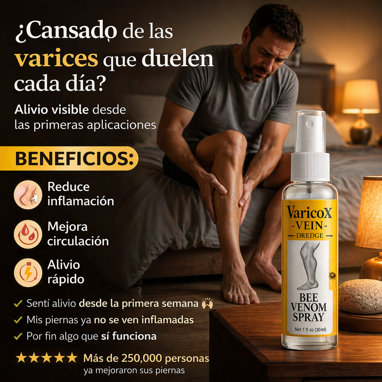 BEEVENOM 2X1 🐝 VARICOX VEINⓇ Veneno de abeja contra la VARICE + ULCERA + FLEBITIS