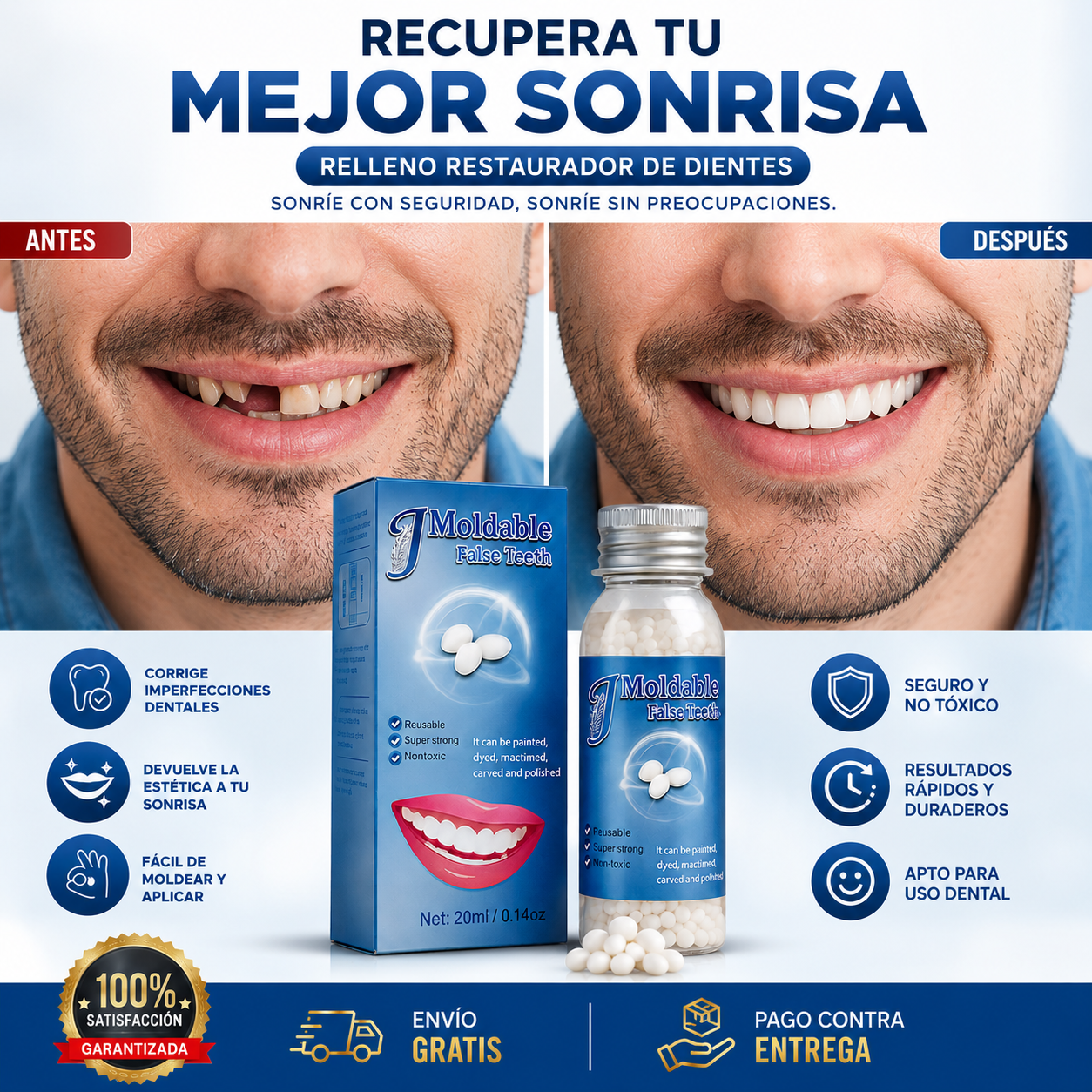 🦷✨ RELLENO RESTAURADOR DENTAL – SONRÍE SIN COMPLEJOS 💎🦷
