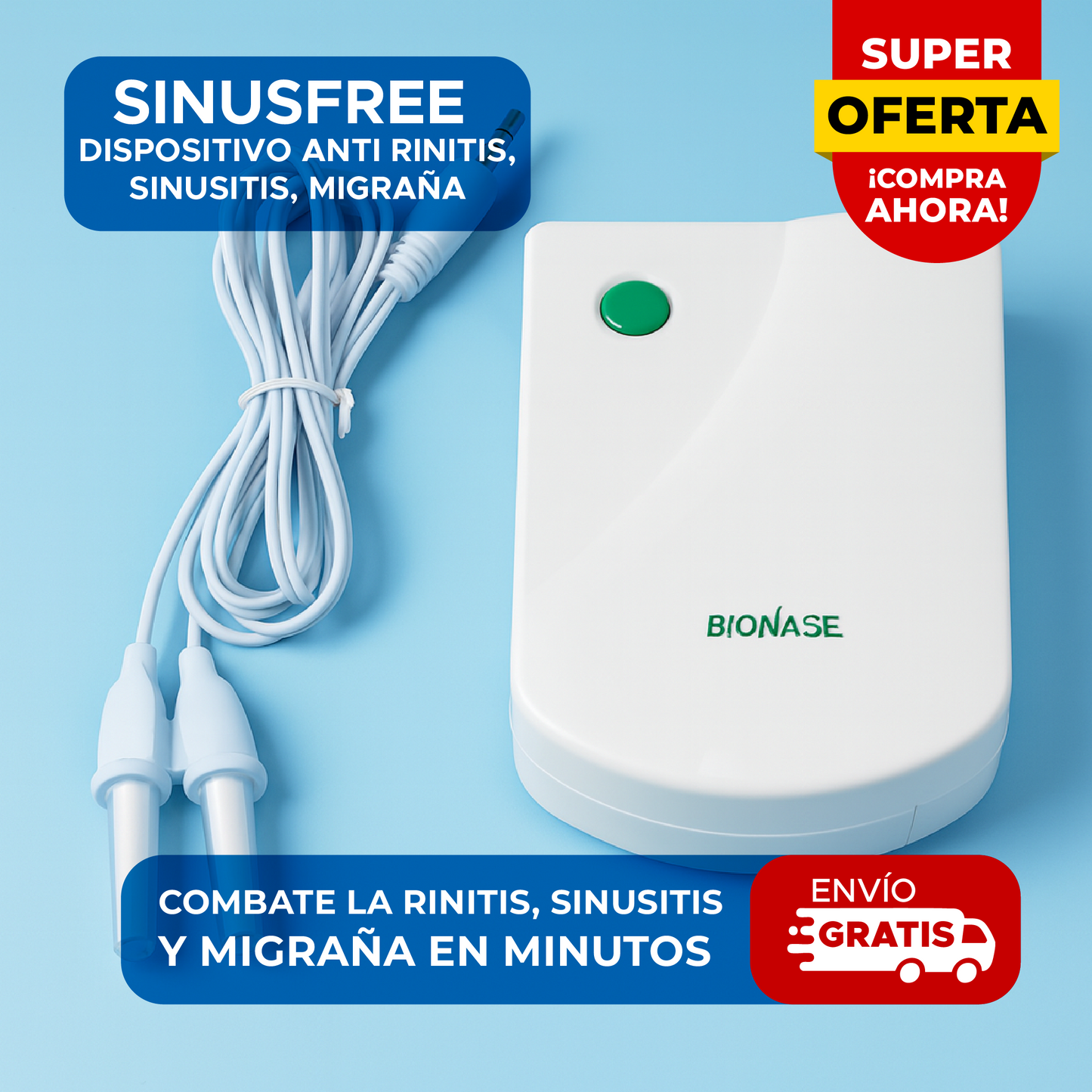🌬️ SINUSFREE™ DISPOSITIVO ANTI RINITIS, SINUSITIS, MIGRAÑA ⚡