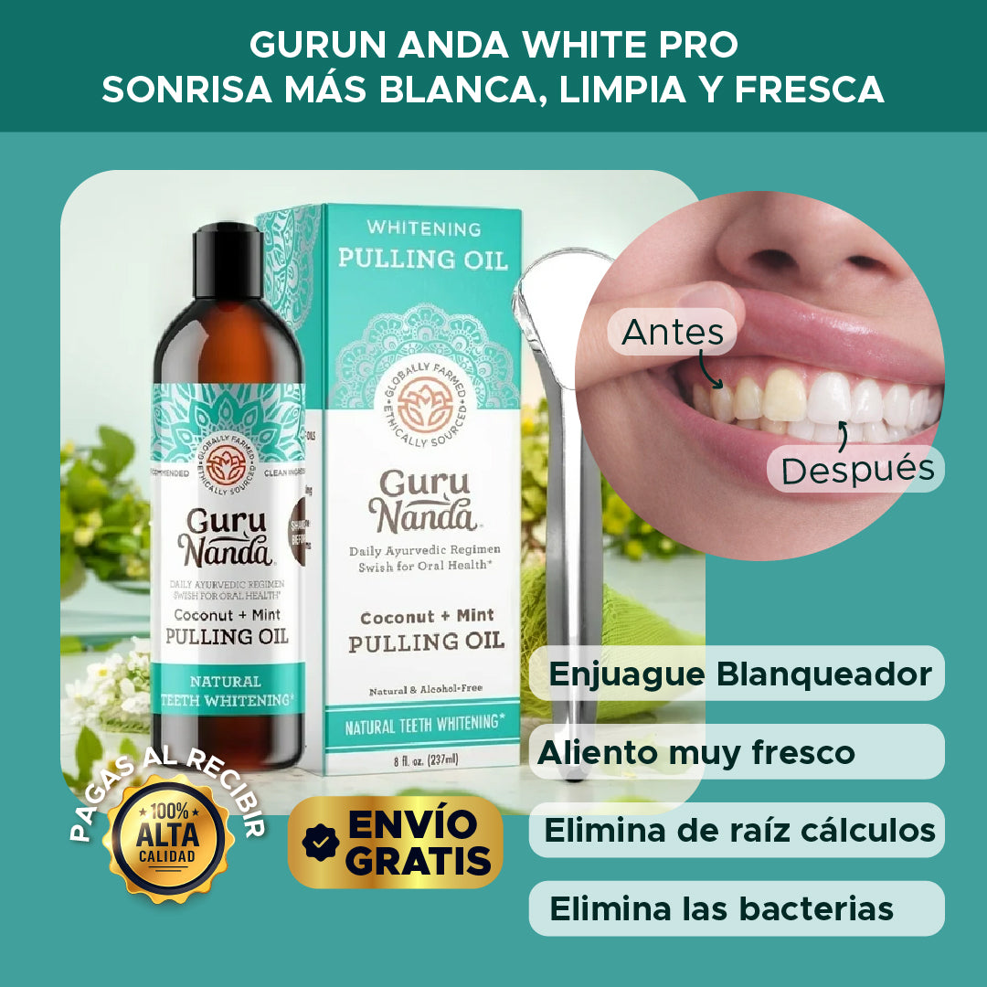 🦷✨💎 GURU NANDA™ 💎✨🦷 EL MEJOR BLANQUEADOR PARA ELIMINAR SARRO Y HALITOSIS