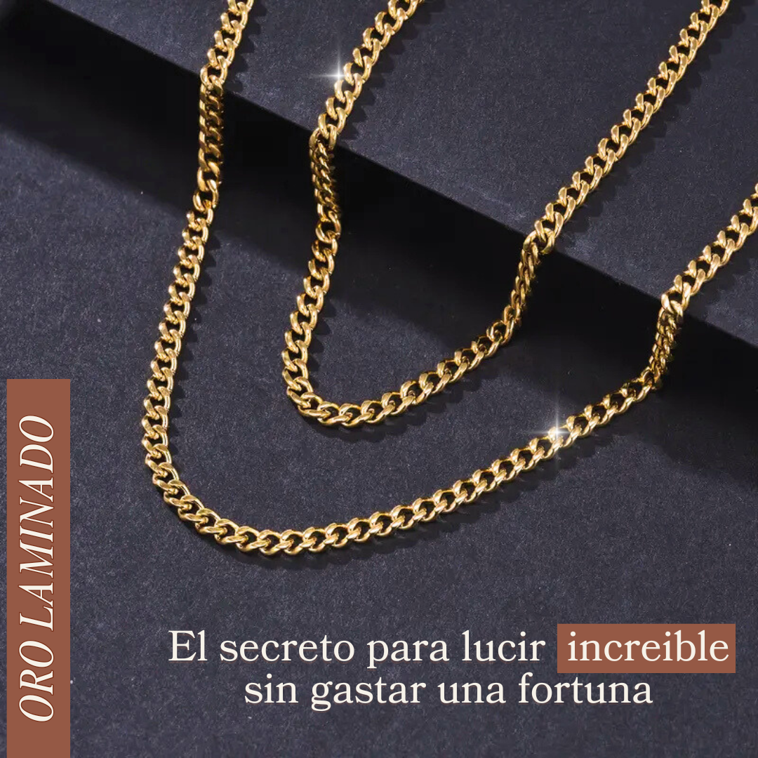🏅CADENA FRANCO LUXE 18K™ ORO LAMINADO GARANTIZADO