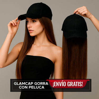 🧢GLAM CAP💁‍♀️GORRA CON PELUCA DE DISEÑO NATURAL✨