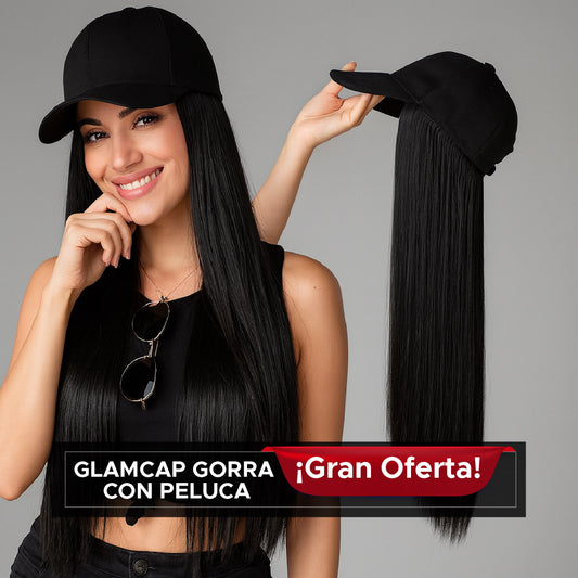 🧢GLAM CAP💁‍♀️GORRA CON PELUCA DE DISEÑO NATURAL✨