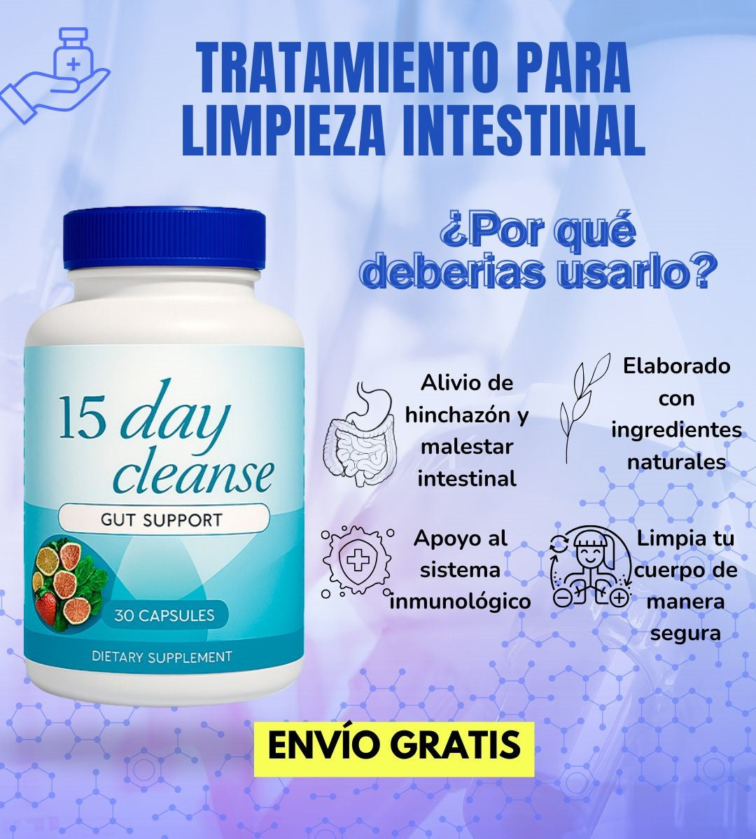 💊TRATAMIENTO EN CÁPSULAS PARA LIMPIEZA INTESTINAL- 15 DAY CLEANSE🌱