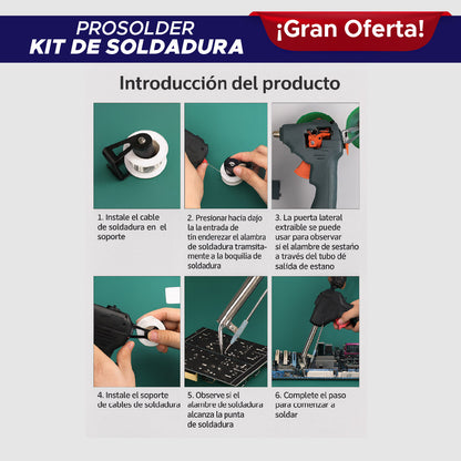 ⚙️ PROSOLDER🛠️ KIT COMPLETO DE SOLDADURA 🛠️