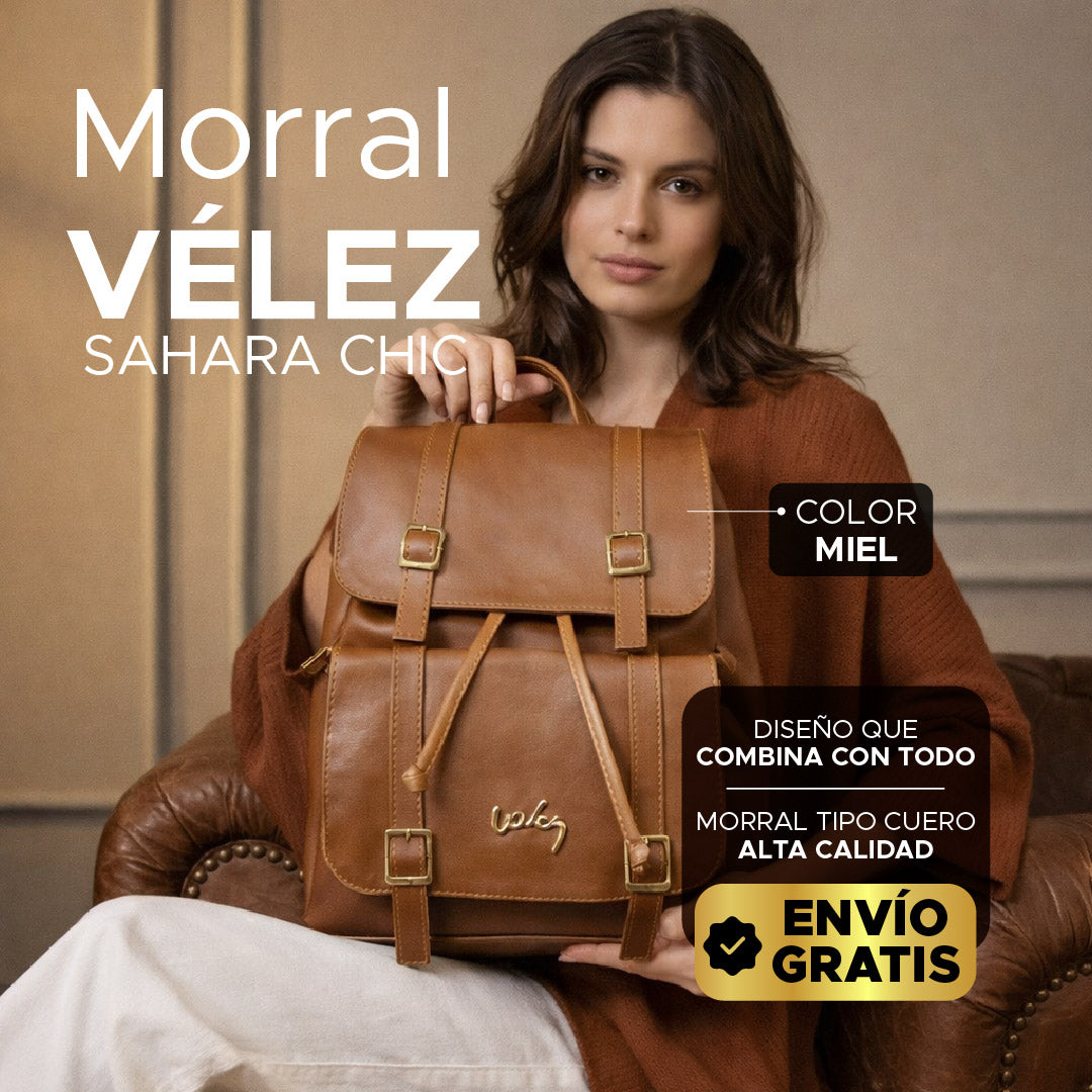 🌟 Últimas unidades Morral Vélez Sahara Chic 👜✨Cuero vegano de alta calidad