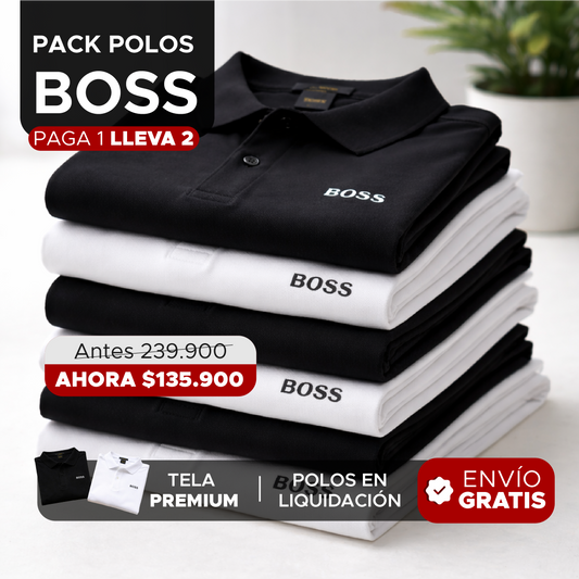 🚨🔥 POLOS BOSS — Pack Liquidación: ¡Paga 1 y Llévate 2! 🔥🚨