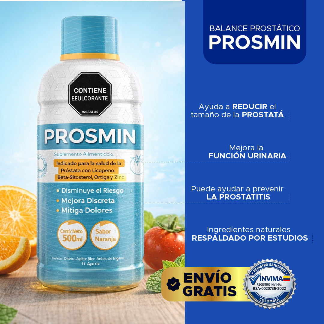 🔥 PROSMIN 💪 Previene enfermedades y fortalece la salud de la próstata 🌿
