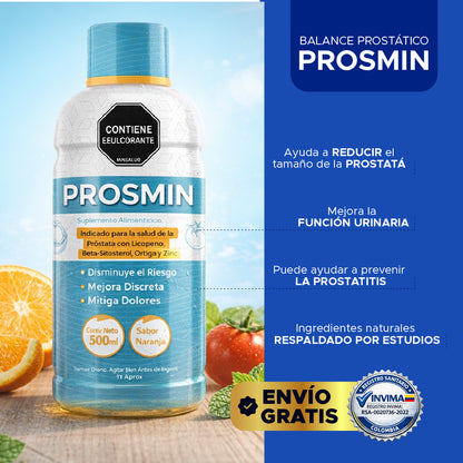 🔥 PROSMIN 💪 Previene enfermedades y fortalece la salud de la próstata 🌿