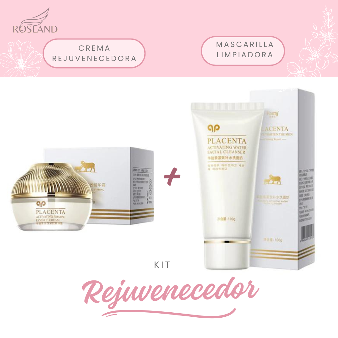 ✨CREMA DE [PLACENTA] REJUVENECEDORA VITAL AGE 100 gr INCLUYE MASCARILLA LIMPIADORA 🧼 100 gr