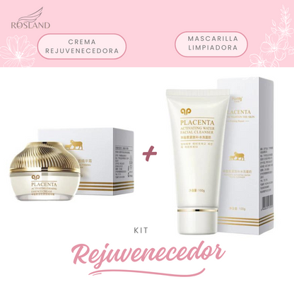 ✨CREMA DE [PLACENTA] REJUVENECEDORA VITAL AGE 100 gr INCLUYE MASCARILLA LIMPIADORA 🧼 100 gr