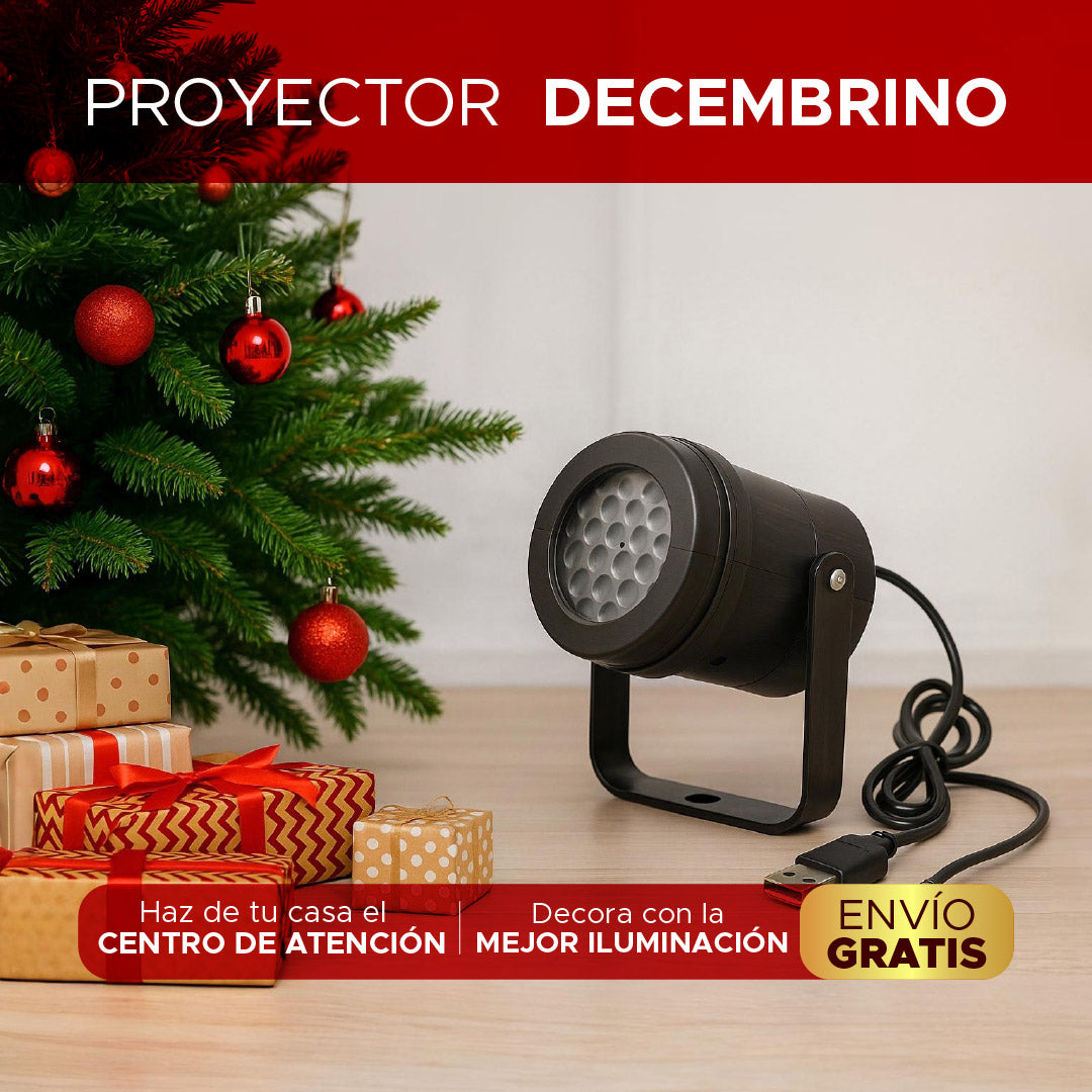 🎄 Proyector Decembrino 🎁 La magia de la Navidad en tu hogar 🎅✨