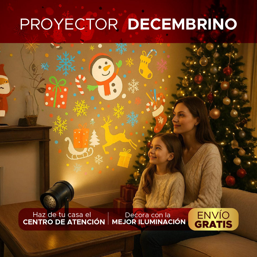 🎄 Proyector Decembrino 🎁 La magia de la Navidad en tu hogar 🎅✨