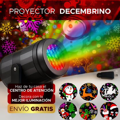 🎄 Proyector Decembrino 🎁 La magia de la Navidad en tu hogar 🎅✨