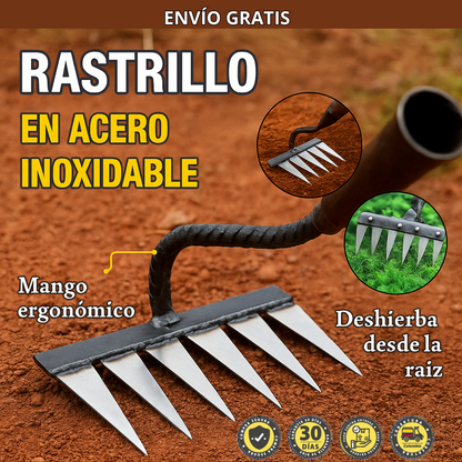 🌱GARDEN PRO! RASTRILLO EN ACERO DE ALTA DURABILIDAD