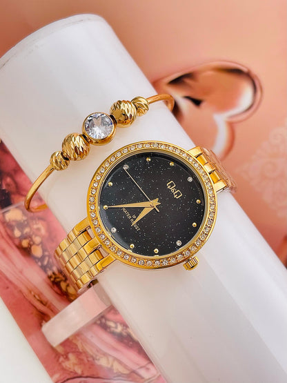 ⭐ Set Shine en Acero (Reloj + Pulsera) Brilla con elegancia