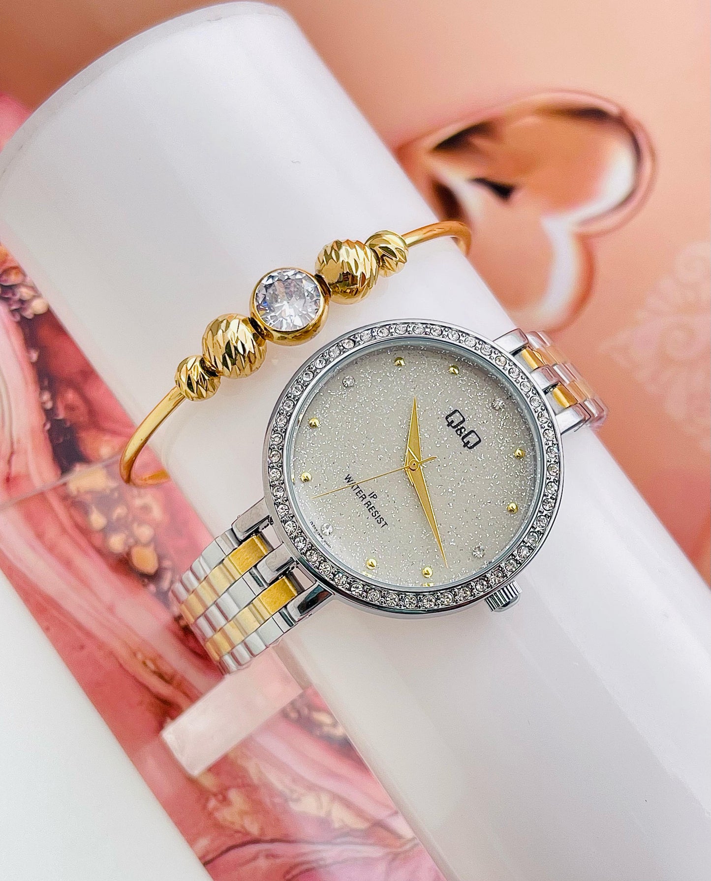 ⭐ Set Shine en Acero (Reloj + Pulsera) Brilla con elegancia