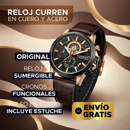 ⌚🔥 RELOJ CURREN EN CUERO Y ACERO– PODER, ELEGANCIA Y PRECISIÓN EN TU MUÑECA 🔥⌚