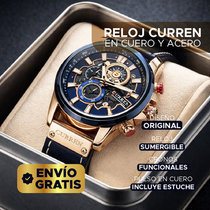 ⌚🔥 RELOJ CURREN EN CUERO Y ACERO– PODER, ELEGANCIA Y PRECISIÓN EN TU MUÑECA 🔥⌚