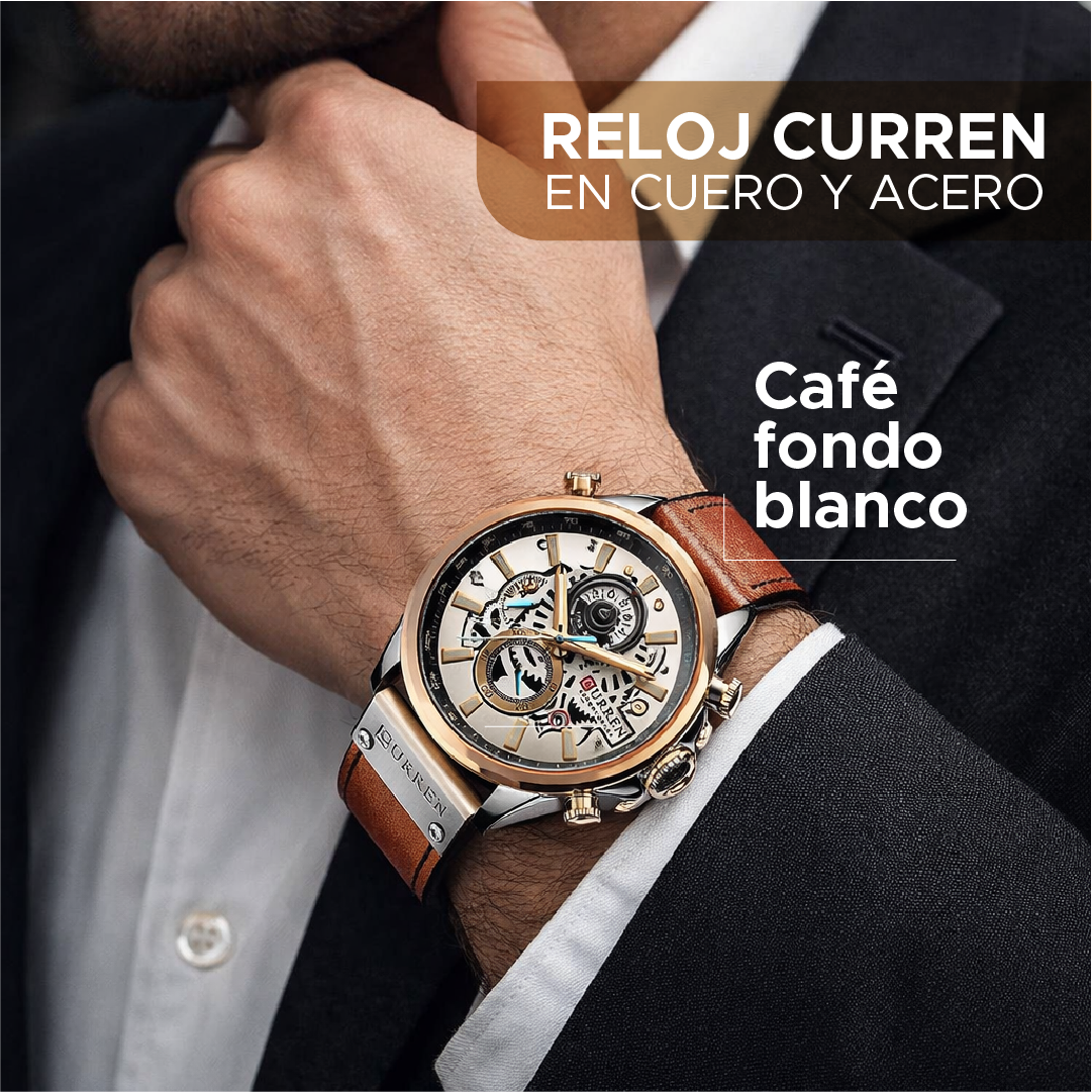 ⌚🔥 RELOJ CURREN EN CUERO Y ACERO– PODER, ELEGANCIA Y PRECISIÓN EN TU MUÑECA 🔥⌚